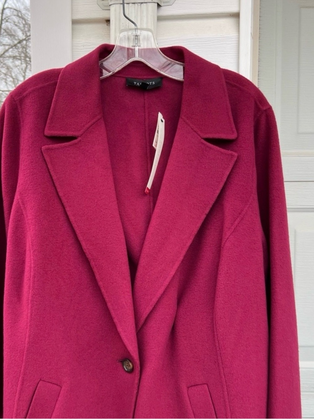 Talbots Berry Double-Faced Wool Coat